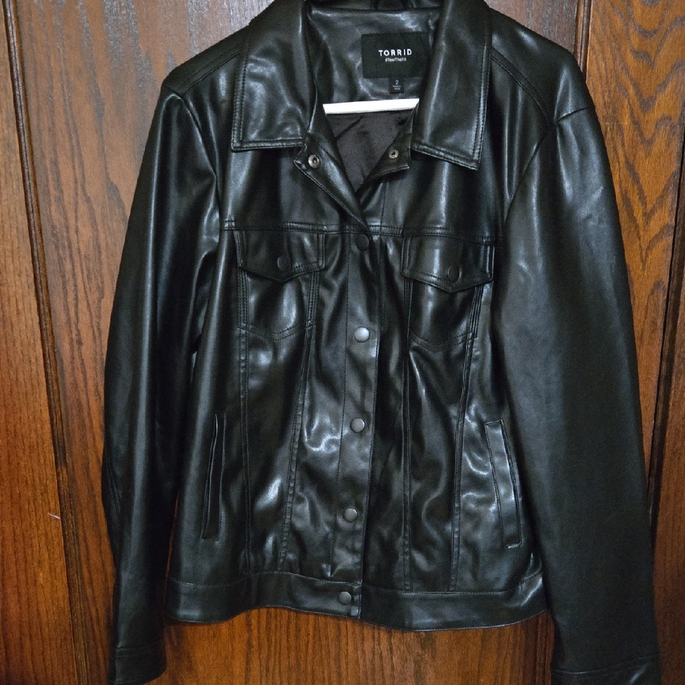 Torrid Sleek Black Leather Jacket